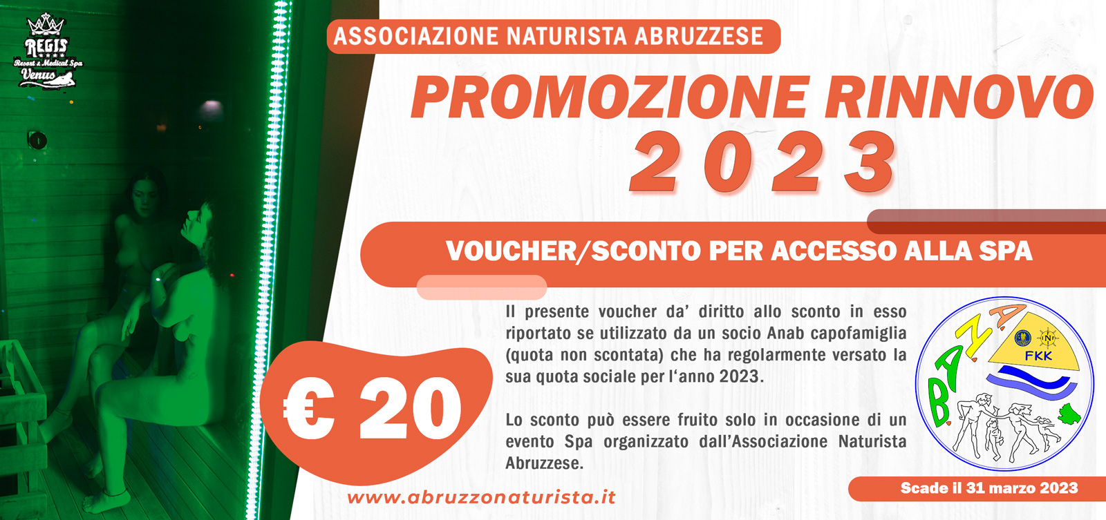 Serata SPA + Spuntino di mezzanotte – sabato 25 marzo 2023 - AbruzzoNaturista